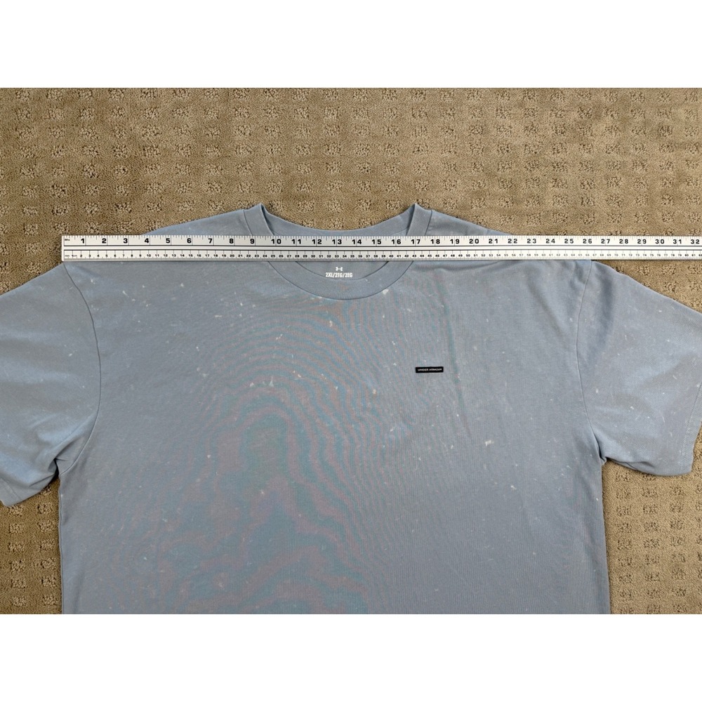 Men's Under Armour 2XL Loose T-Shirt with bleach splatter design #1105 - Picture 3 of 16